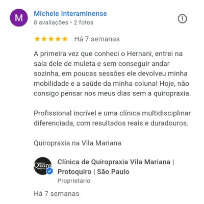 Avaliação da Michele Interaminence