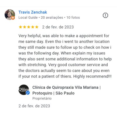 Avaliação da Travis Zenchak